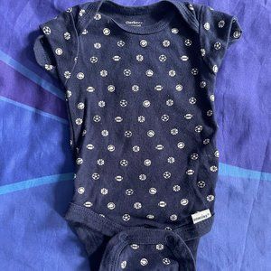 🔥6/$10🔥 Gerber Baby Boy Onesie, 0-3 Months, Sports